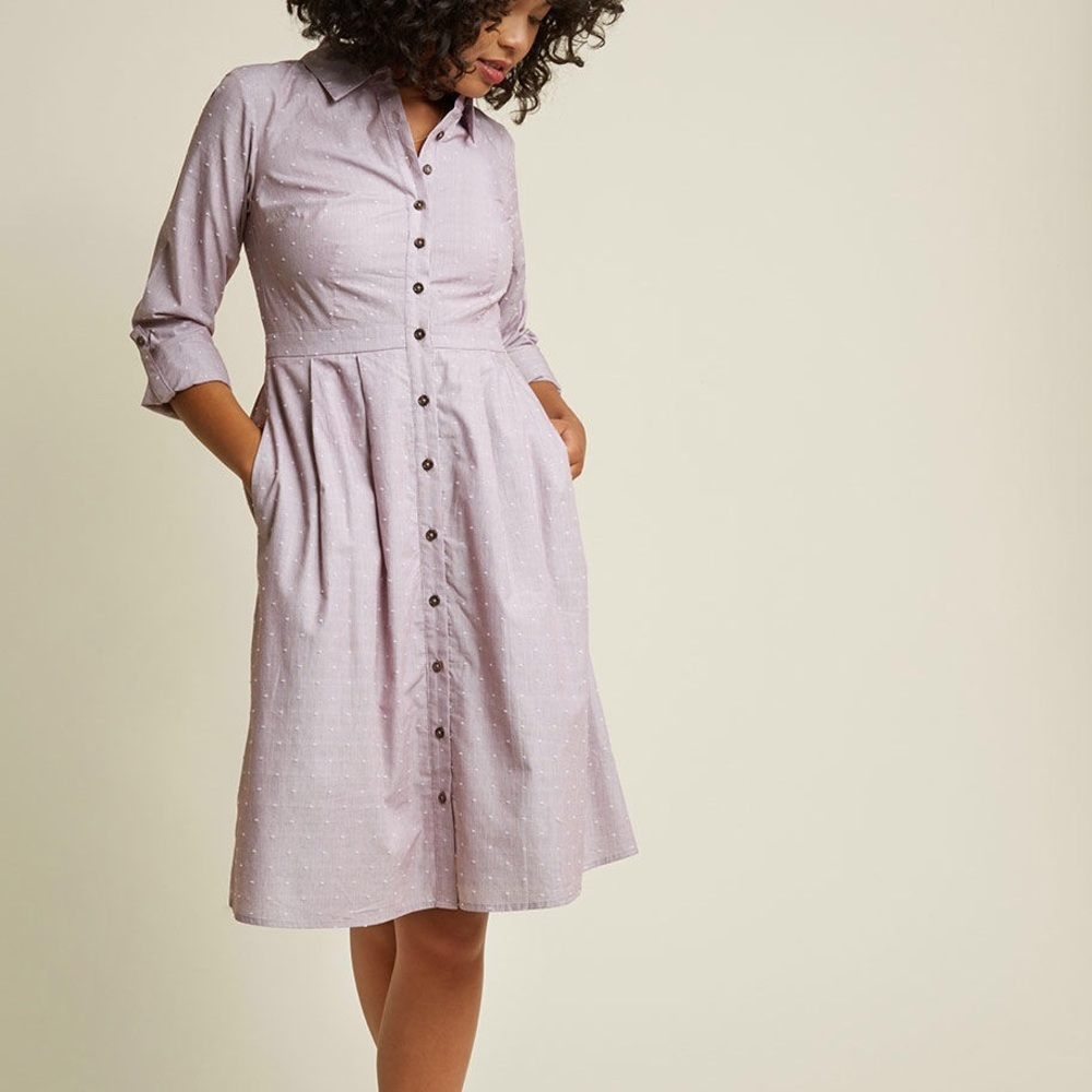 ModCloth cotton shirt dress NWOT